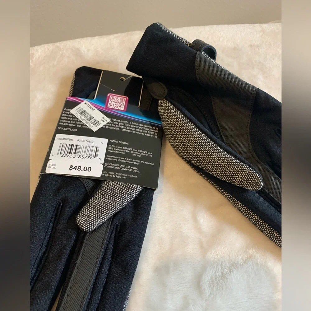 Women Smart Touch Gloves Winter Warm Snow Gray Black NWT Touchscreen Casual